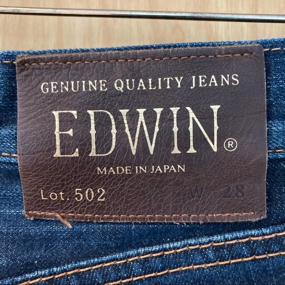 EDWIN 502 Sz 28 Jeans Made in Japan Y2K Rare Dark Wash - Picture 6 of 8